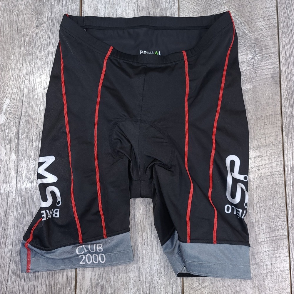 Primal Mens Cycling Padded Shorts Size XXL Black Compression Stretch Bike Club